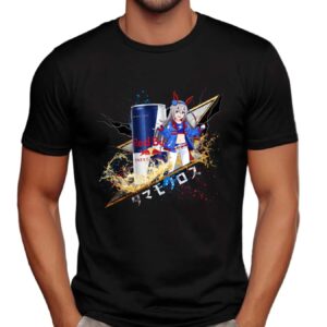 Tamamo Cross Uma Musume Red Bull Energy Drink Mashup T Shirt