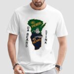 Green Bay Packers and Chicago Bears da bears stink map shirt