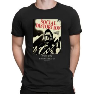 Social Distortion With Plague Vendor Jul 15 2025 In Boulder Theater CO T Shirt