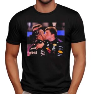 Lewis Hamilton And Max Verstappen Kissing Photo Graphic T Shirt