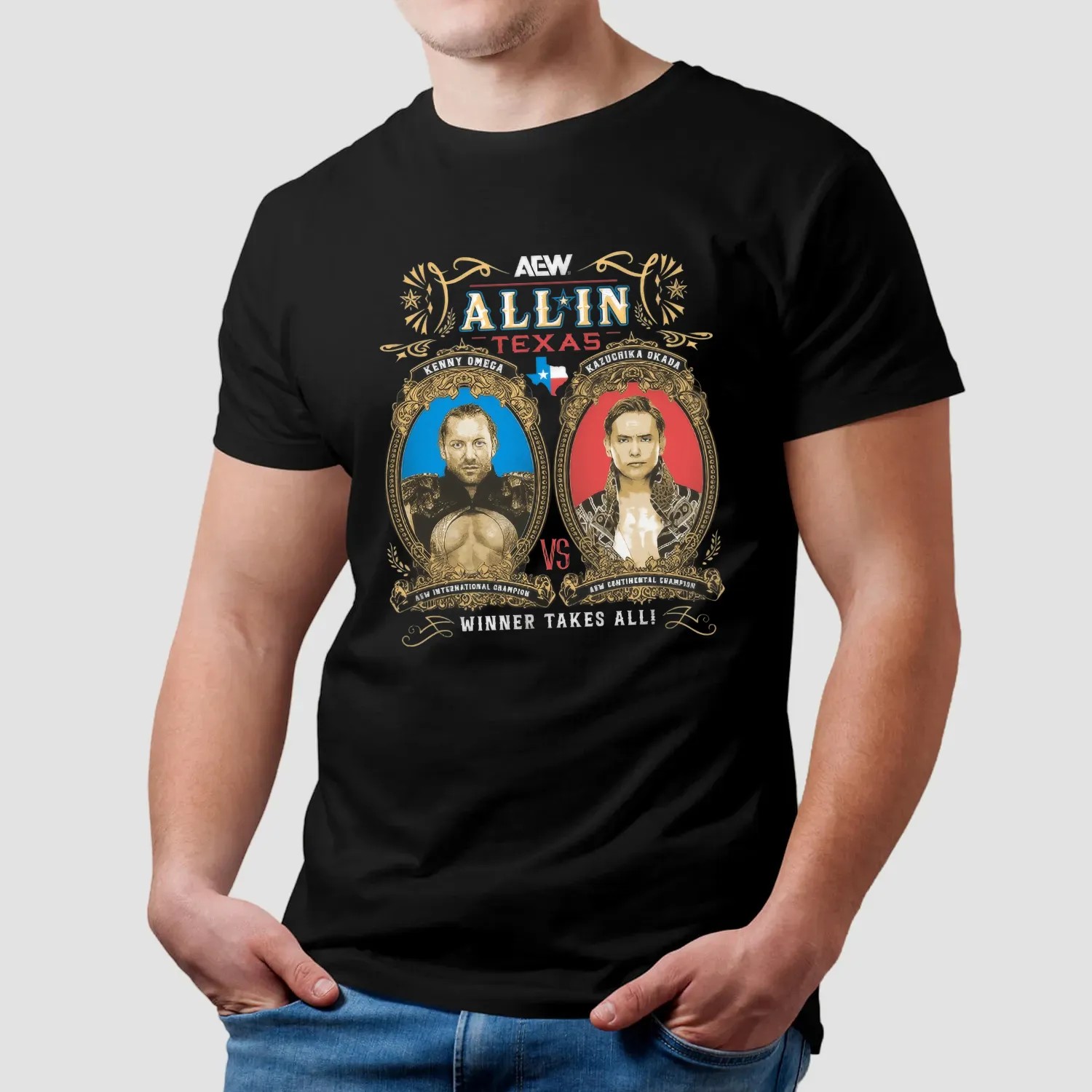 AEW All In Texas 2025 Matchup Kenny Omega Vs Kazuchika Okada Winner Take All T Shirt