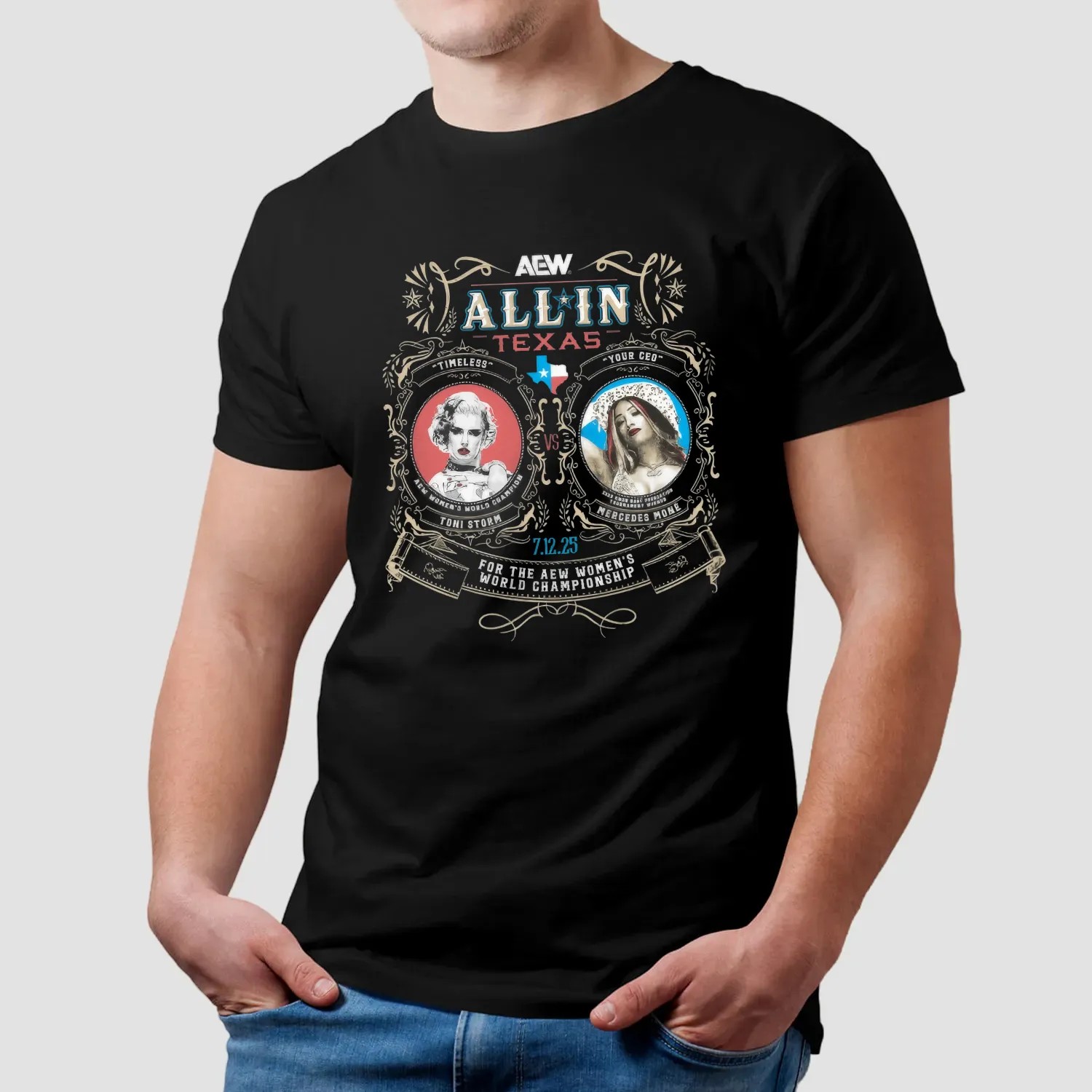 AEW All In Texas 2025 Matchup Toni Storm Vs Mercedes Moné Winner Take All T Shirt