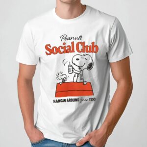 Peanuts Snoopy and Woodstock Social Club Hanging Around Since 1950 T Shirt