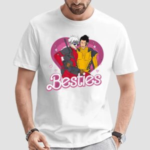 Bestie Gojo Geto Superhero Deadpool Wolverine T Shirt