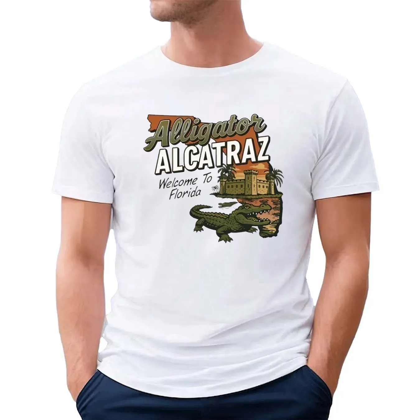 Alligator Alcatraz Welcome To Florida Gator T Shirt