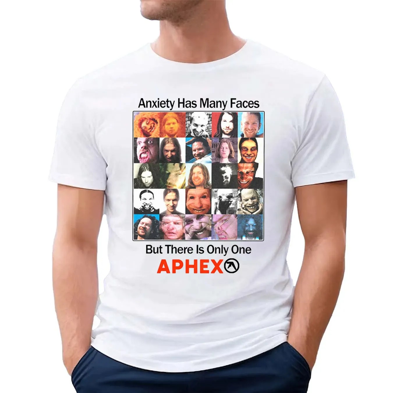 Anxiety Has Many Faces But There Is Only One APHEX Parody T Shirt