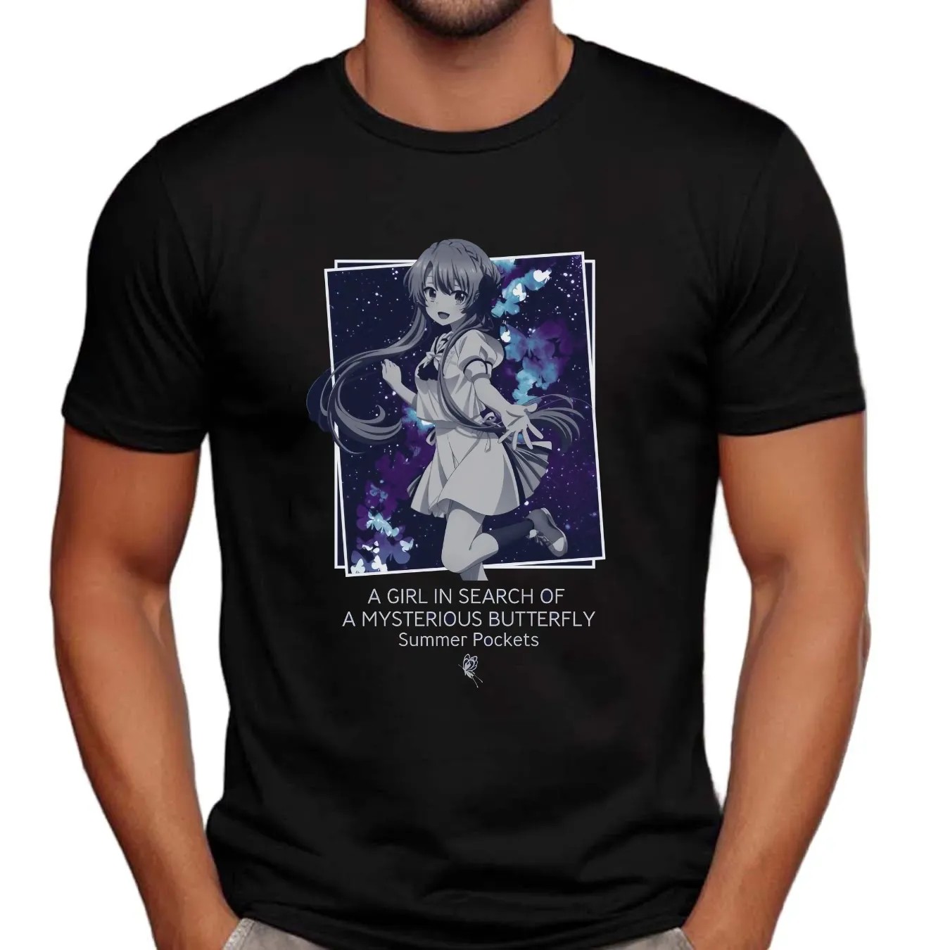 Ao Sorakado A Girl In Search Of A Mysterious Butterfly Summer Pocket Anime T Shirt
