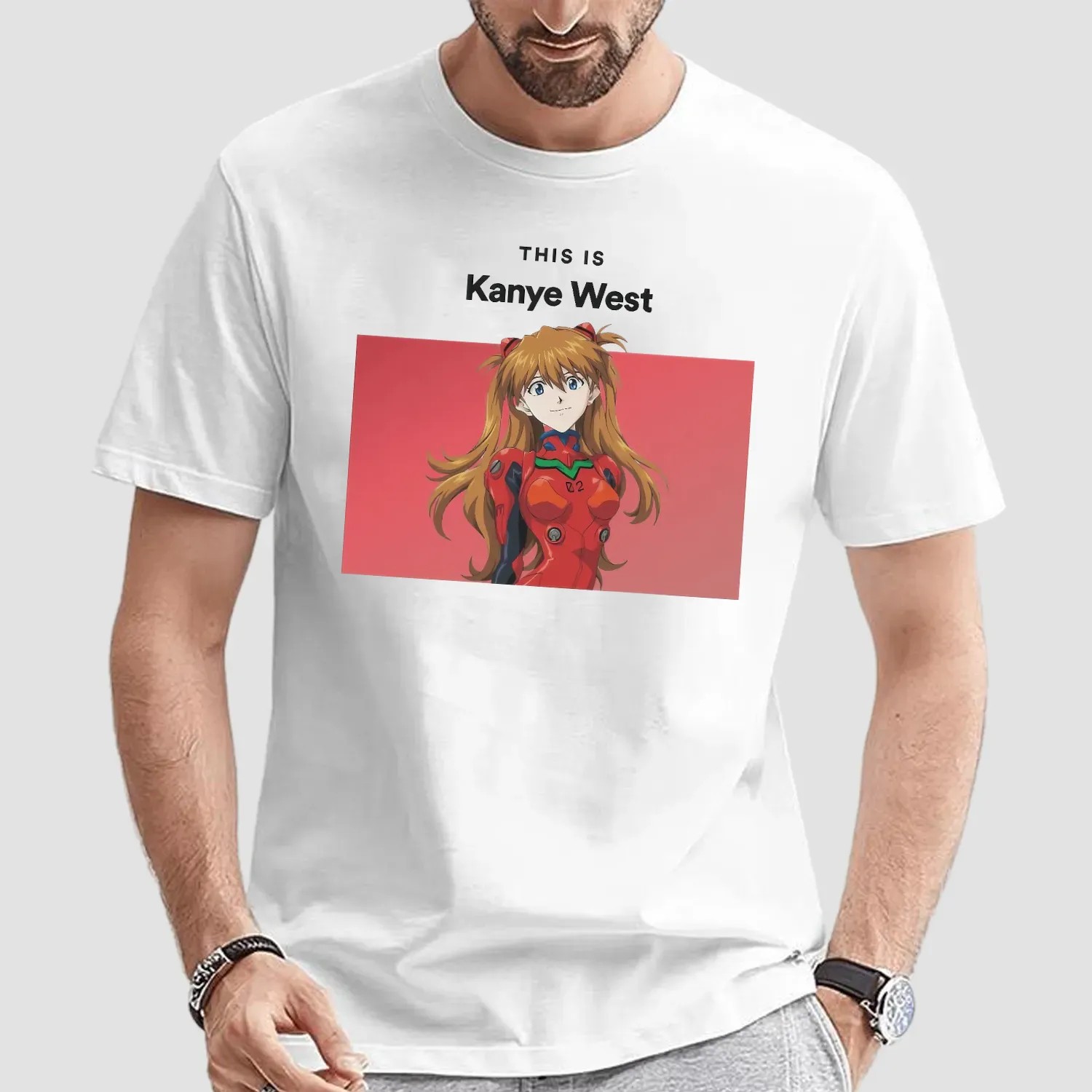 Asuka Langley This Is Kanye West Neon Genesis Evangelion Meme T Shirt
