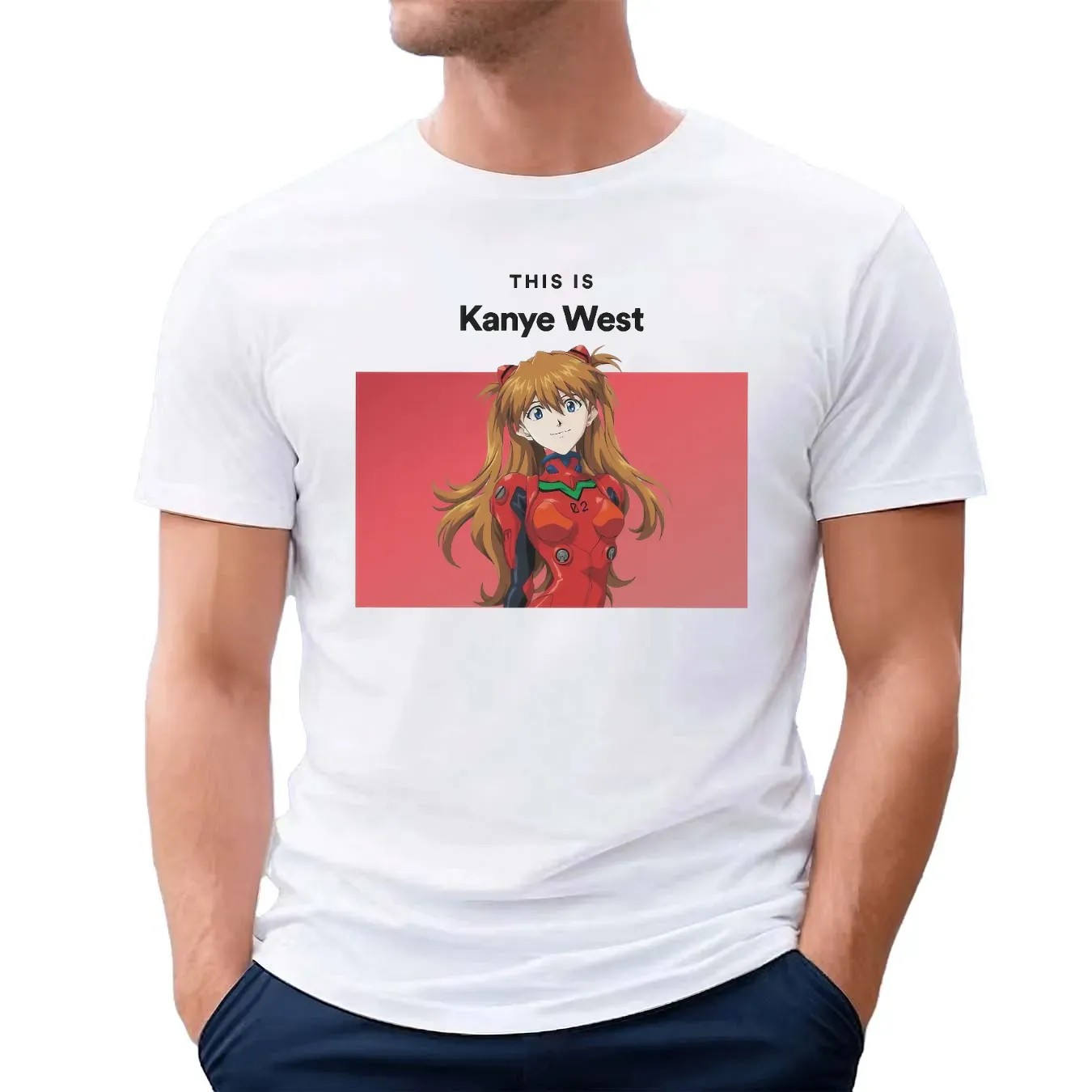 Asuka Langley This Is Kanye West Neon Genesis Evangelion Meme T Shirt