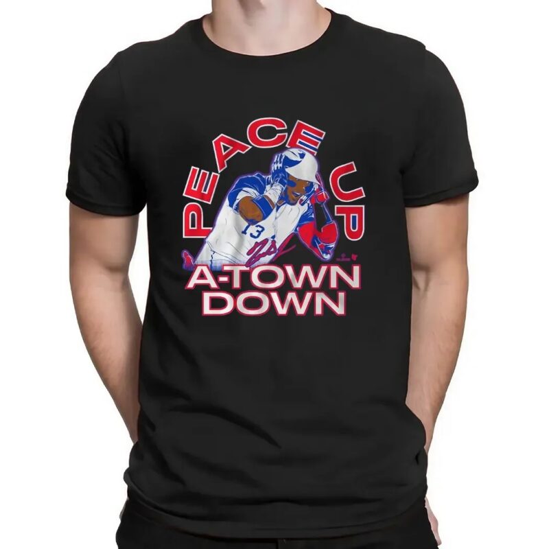 Atlanta Braves Ronald Acuña Jr The Grenade Peace Up A Town Down T Shirt