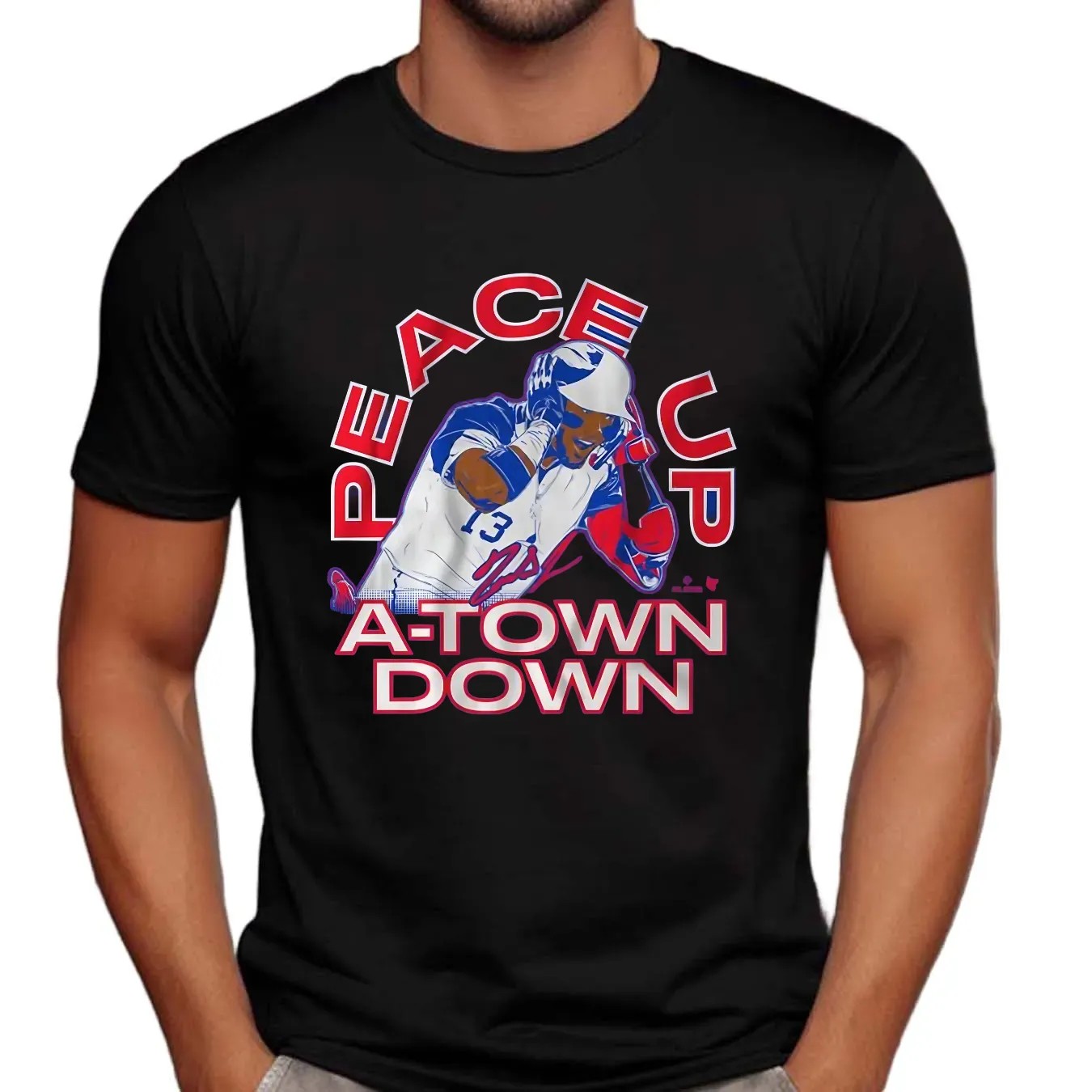 Atlanta Braves Ronald Acuña Jr The Grenade Peace Up A Town Down T Shirt