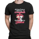 Snoopy And Charlie Brown The Peanuts All I Need Today Is A Little Bit Of St Louis Cardinals And A Whole Lot Of Jesus Hug Cross T Shirt