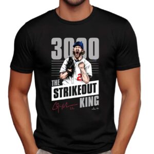 Clayton Kershaw Los Angeles Dodgers The Strikeout King T Shirt