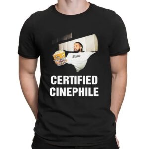 Drake with Popcorn Certified Cinephile T Shirt