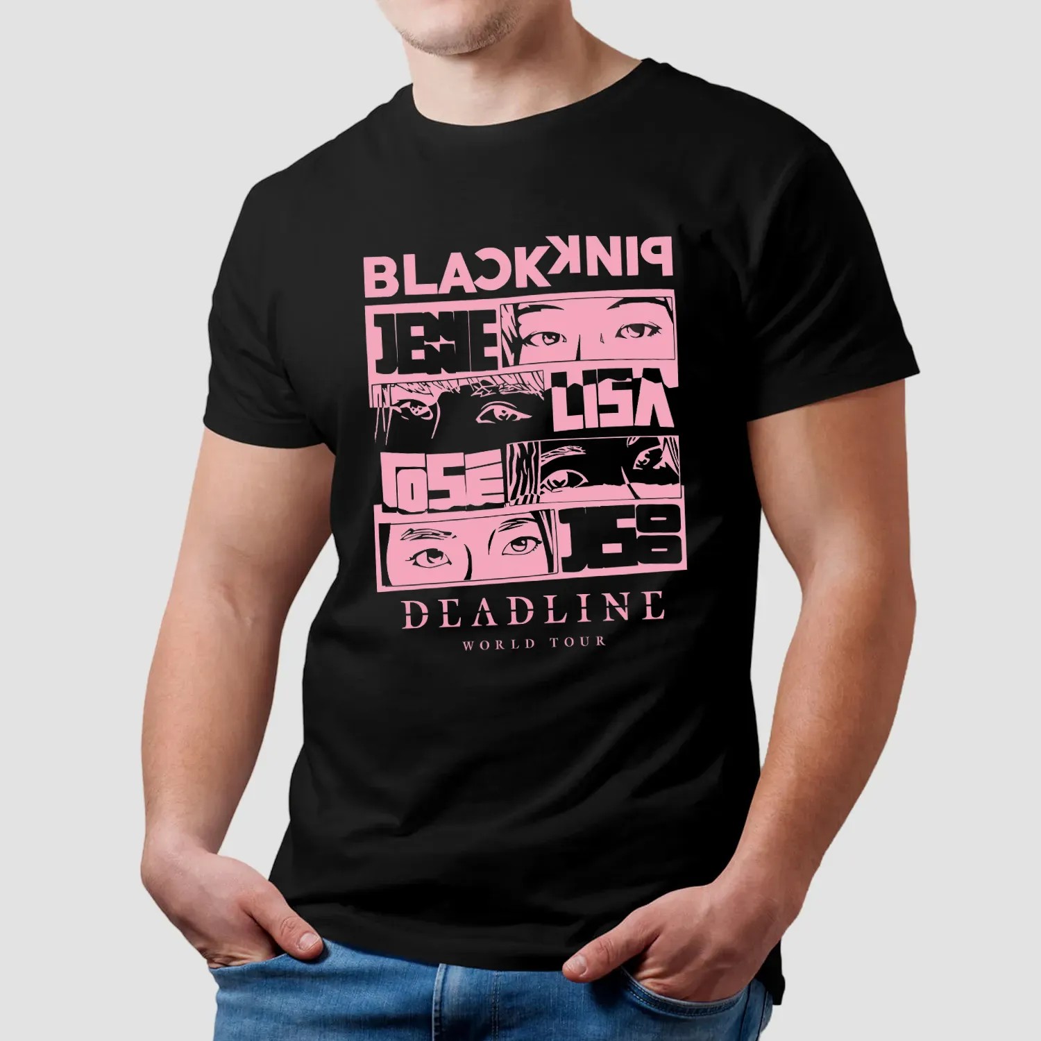 BLACKPINK 2025 Deadline World Tour Jennie Lisa Rosé Jisoo Eye Art Kpop T Shirt