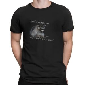 Raccoon God Is Testing Me And I Have Not Studied MEME T Shirt