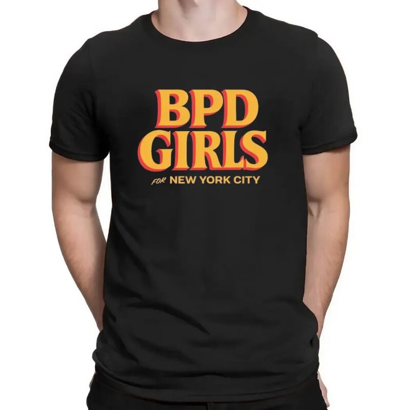 BPD Girls For New York City Bold Vintage Typography T Shirt