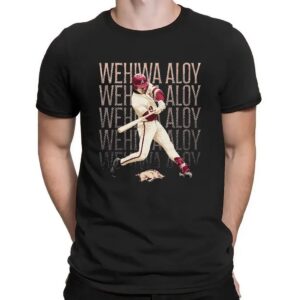 Wehiwa Aloy Arkansas Razorbacks Baseball Pose T Shirt