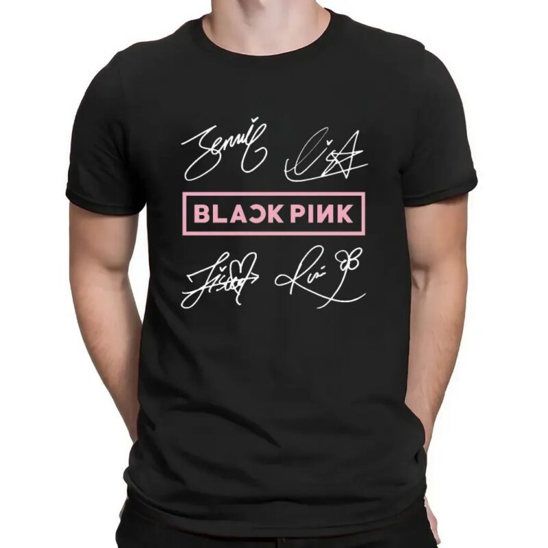 Black Pink World Tour 2025 Jisoo Jennie Lisa Rose Blink Signatures Concert T Shirt