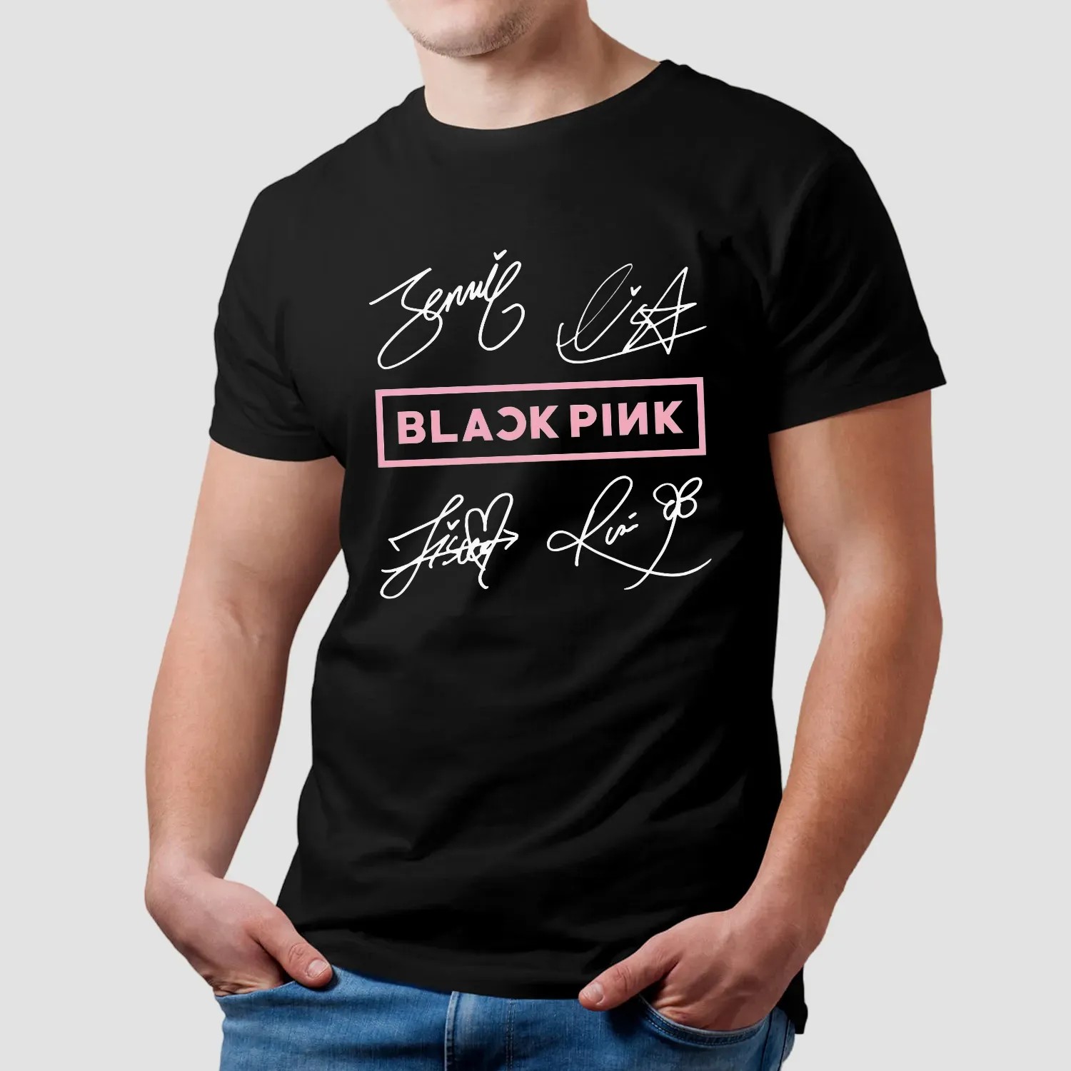 Black Pink World Tour 2025 Jisoo Jennie Lisa Rose Blink Signatures Concert T Shirt