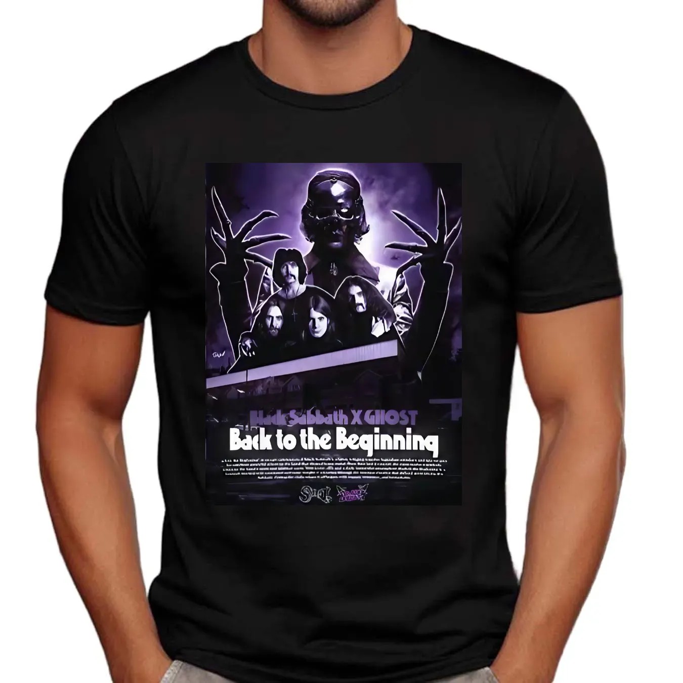 Black Sabbath Ghost Back To The Beginning Show On July 5 2025 The Event Of The Century Poster T Shirt