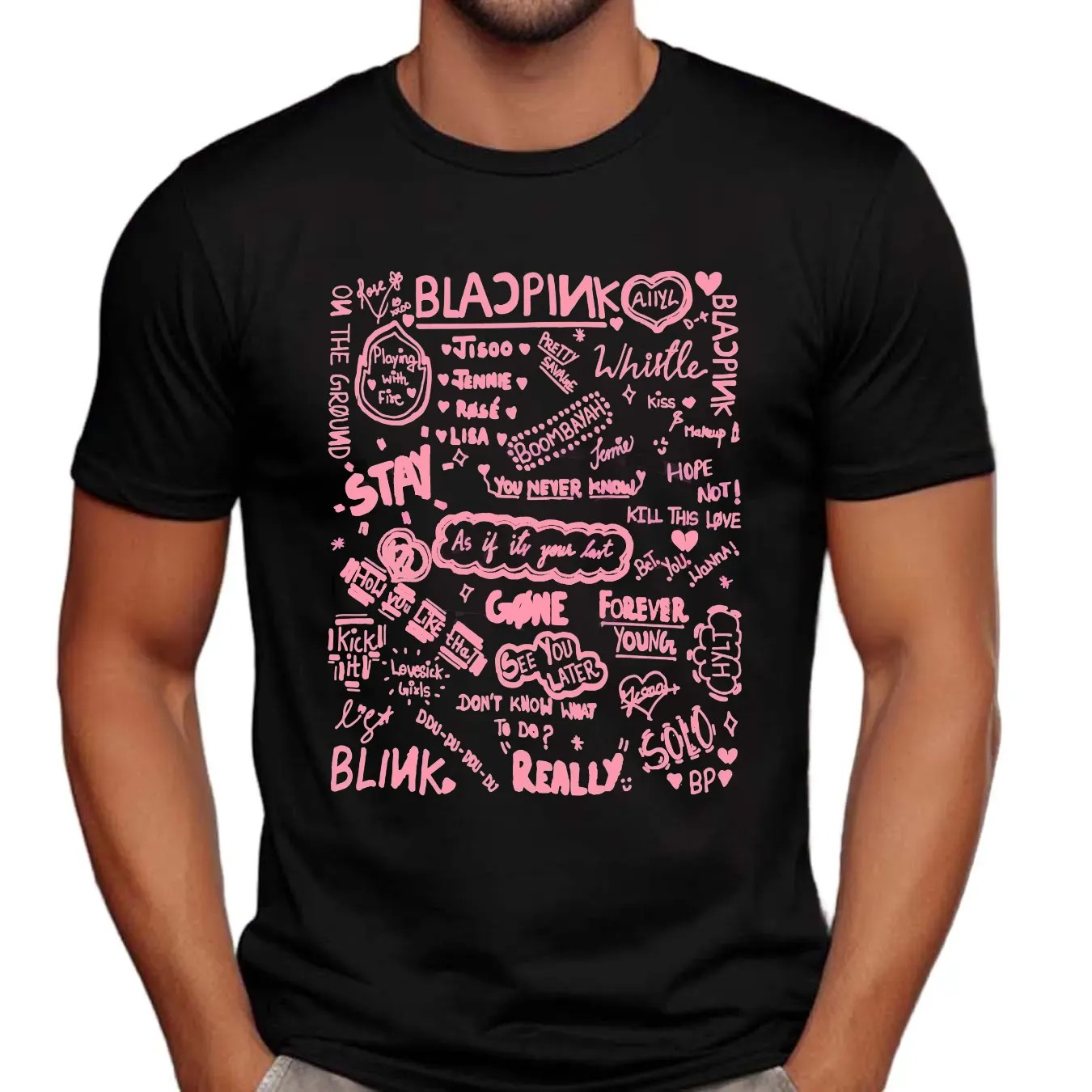 Blackpink Song List World Tour 2025 Kpop Fan Art T Shirt