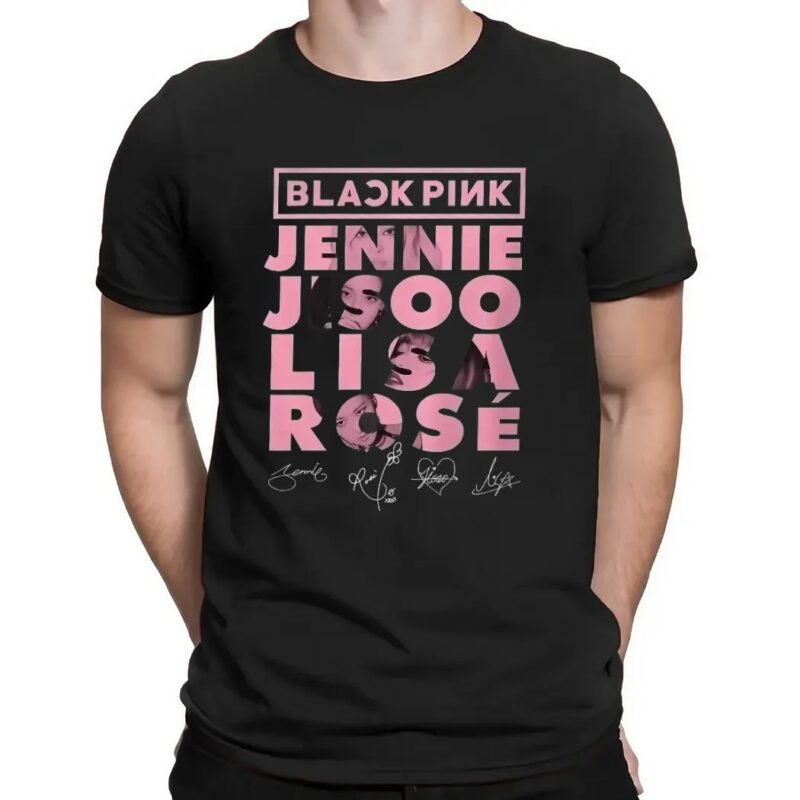 Blackpink World Tour 2025 Kpop Concert Tee Jisoo Jennie Lisa Rose Fan Merch Signatures T Shirt