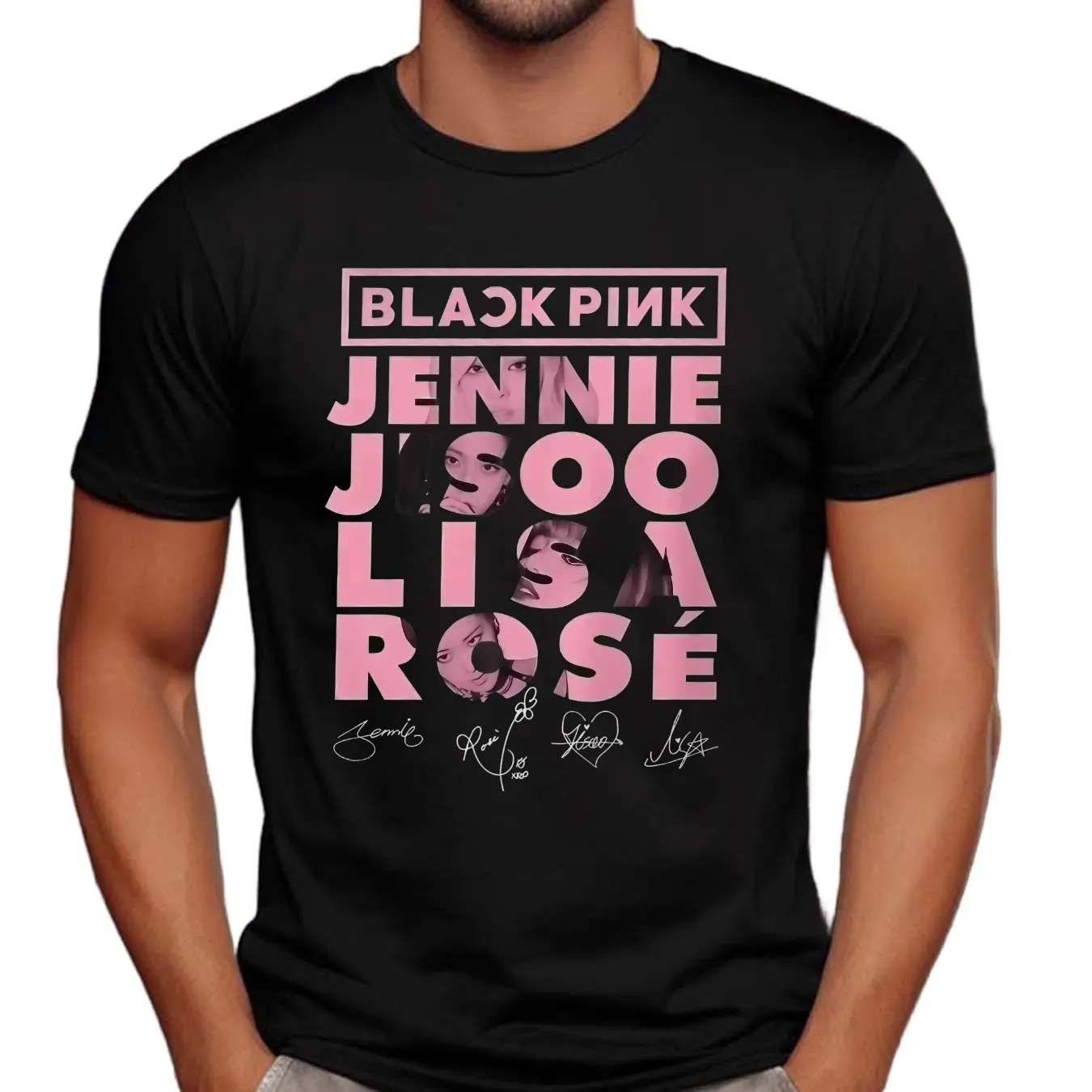 Blackpink World Tour 2025 Kpop Concert Tee Jisoo Jennie Lisa Rose Fan Merch Signatures T Shirt