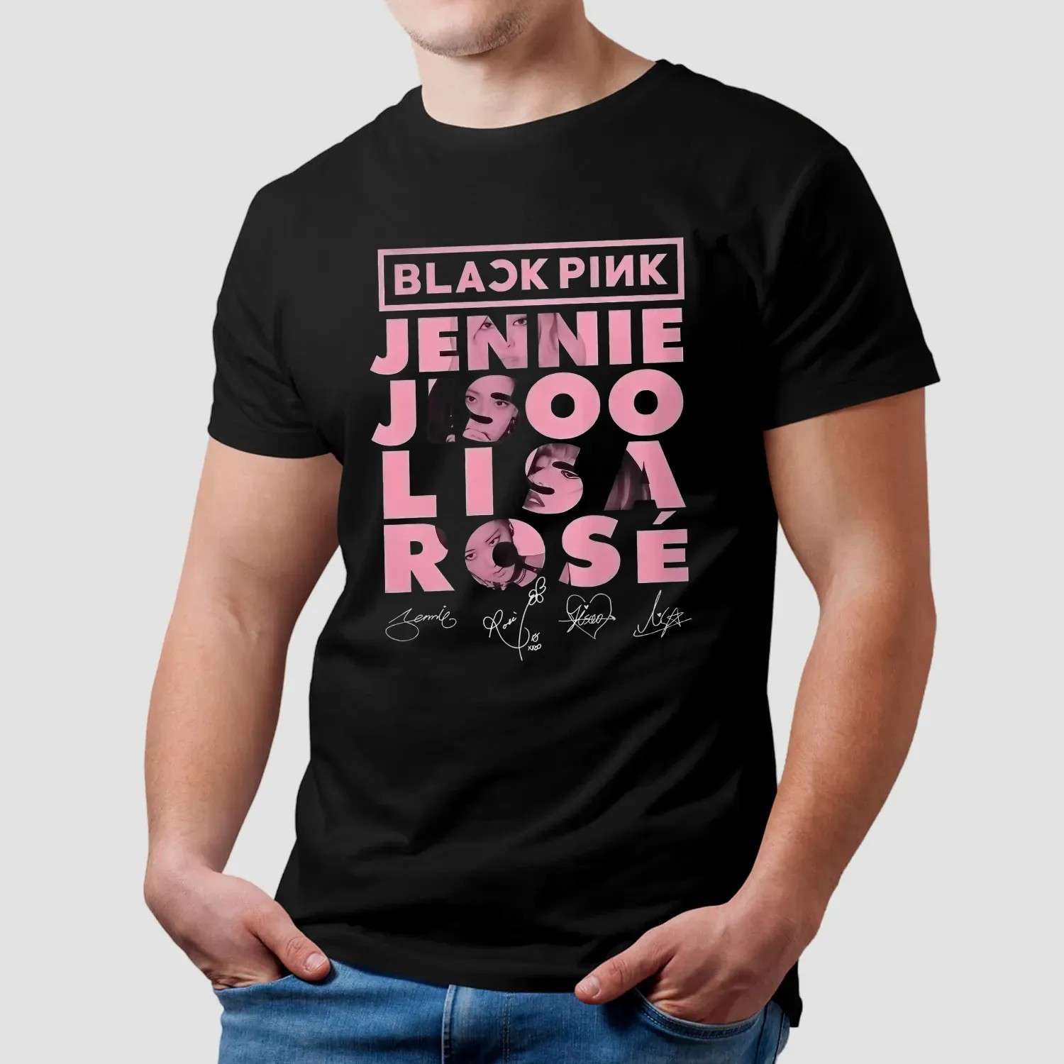 Blackpink World Tour 2025 Kpop Concert Tee Jisoo Jennie Lisa Rose Fan Merch Signatures T Shirt