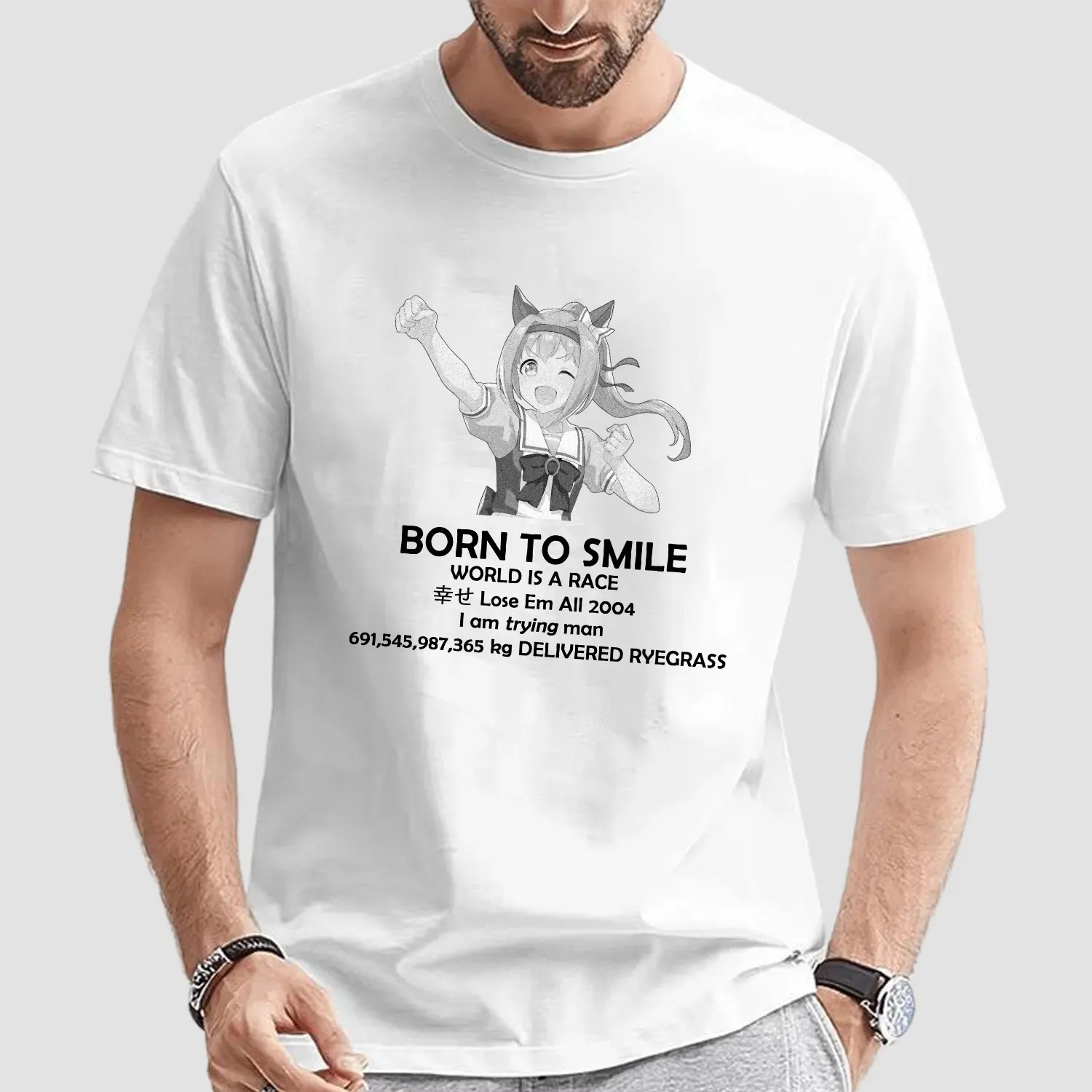 Born To Smile World Is A Rac Lose Em All 2004 I Am Trying Man T Shirt