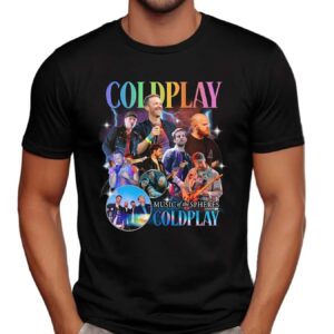 Coldplay Music of the Spheres Vintage Bootleg 2025 Cities Dates Concert T Shirt