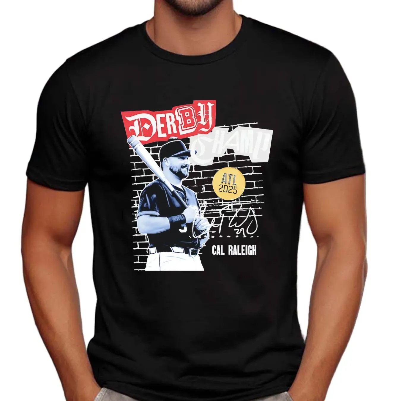 Cal Raleigh Seattle Mariners Derby Champion Atl 2025 Signature T Shirt