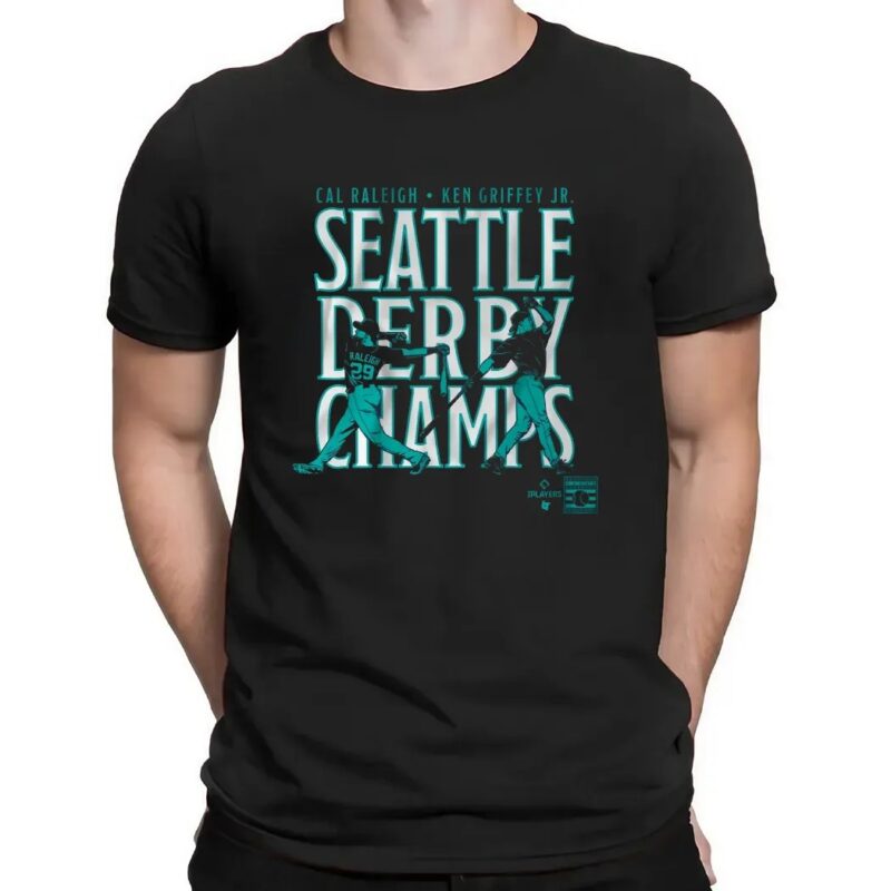 Cal Raleigh and Ken Griffey Jr Seattle Derby Champs T Shirt