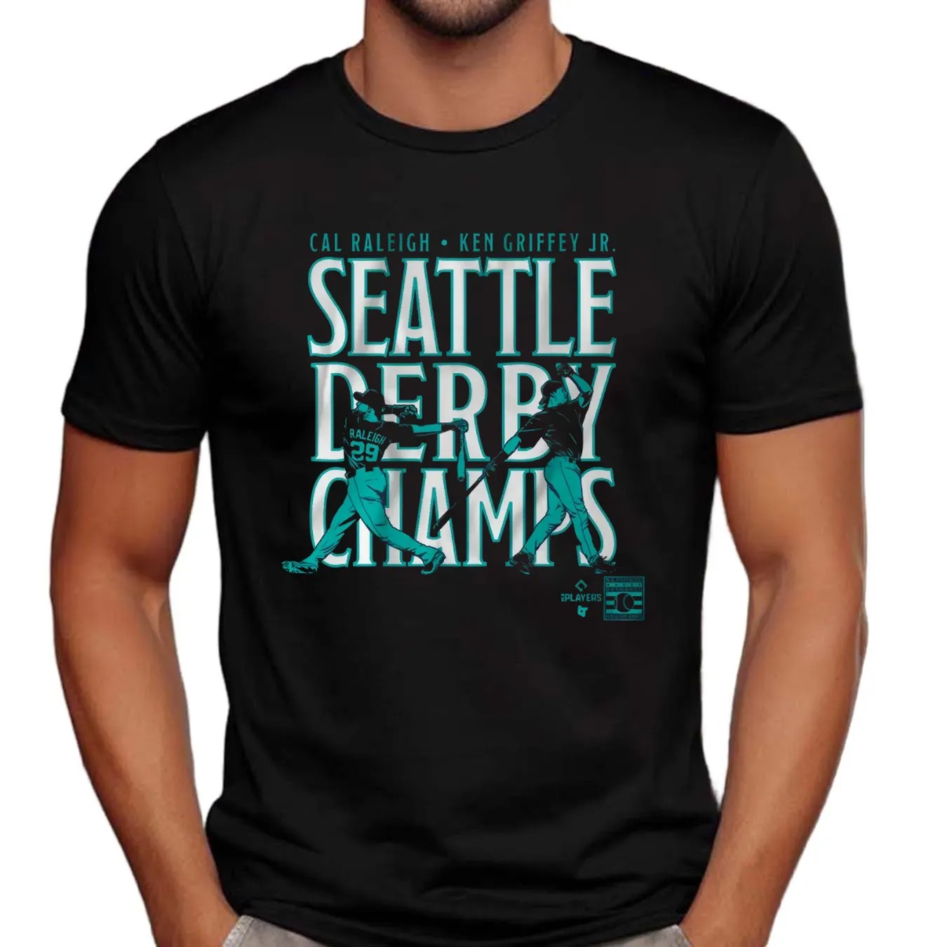 Cal Raleigh and Ken Griffey Jr Seattle Derby Champs T Shirt