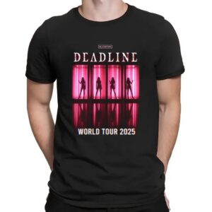 Blackpink Deadline World Tour 2025 Dates Pink Neon Art Graphic T Shirt