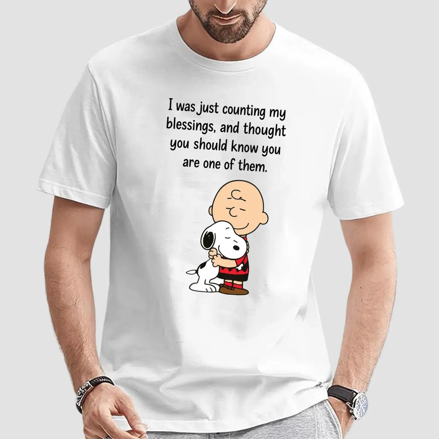 Charlie Brown And Snoopy I Was Just Counting My Blessings And Thought You Should Know You Are One Of Them T Shirt