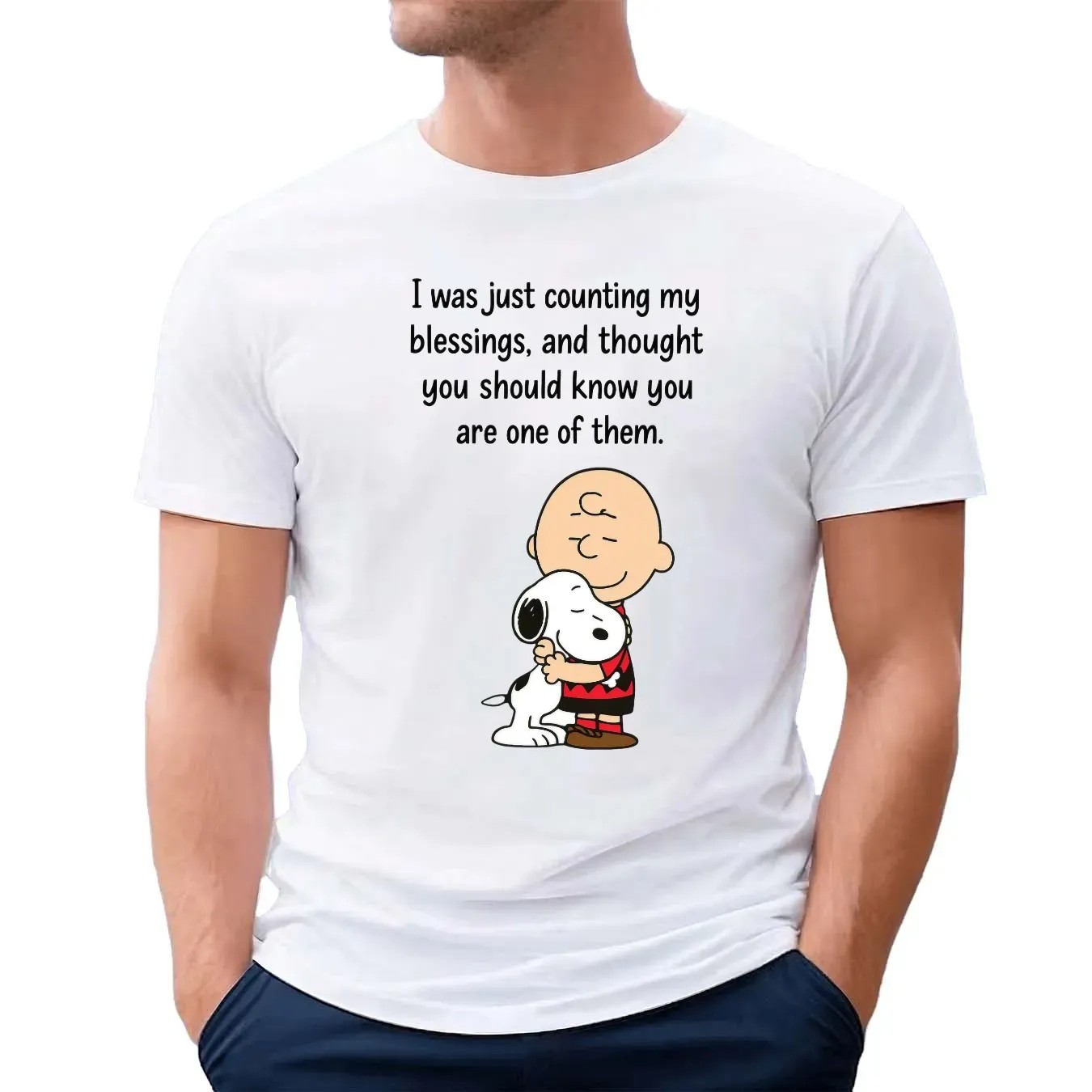 Charlie Brown And Snoopy I Was Just Counting My Blessings And Thought You Should Know You Are One Of Them T Shirt