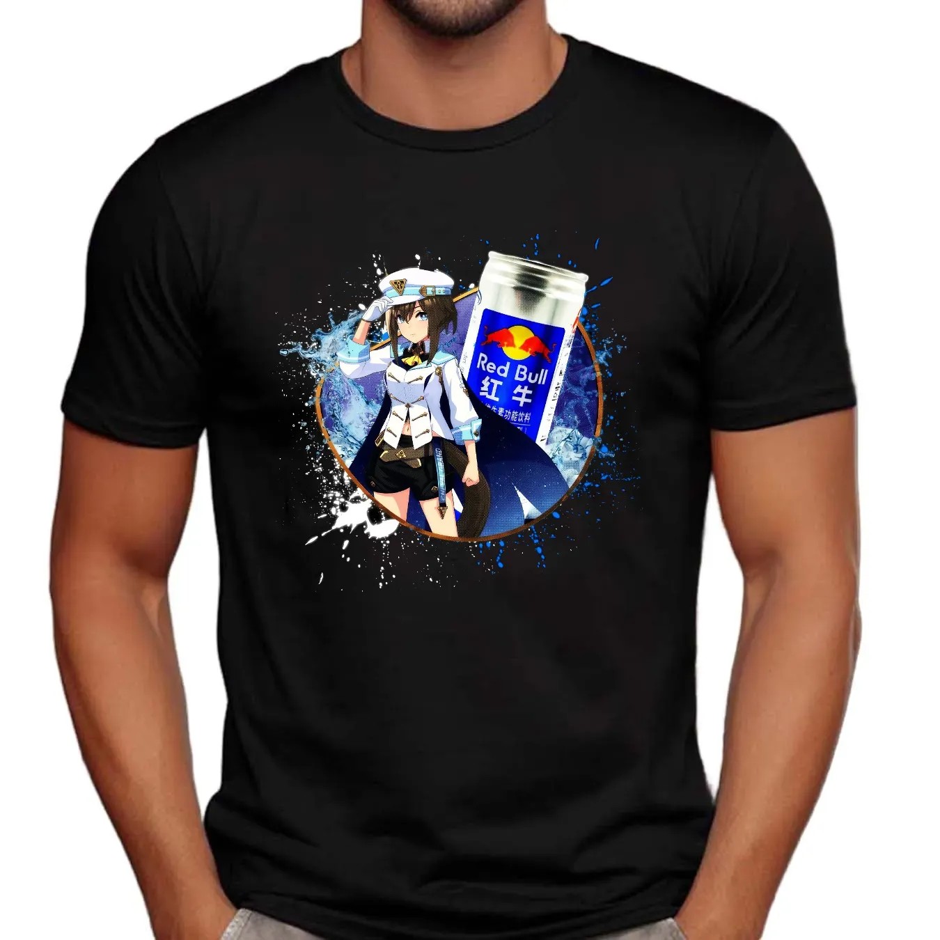 Cheval Grand Uma Musume Pretty Derby Red Bull Blue Extra Energy China Anime T Shirt