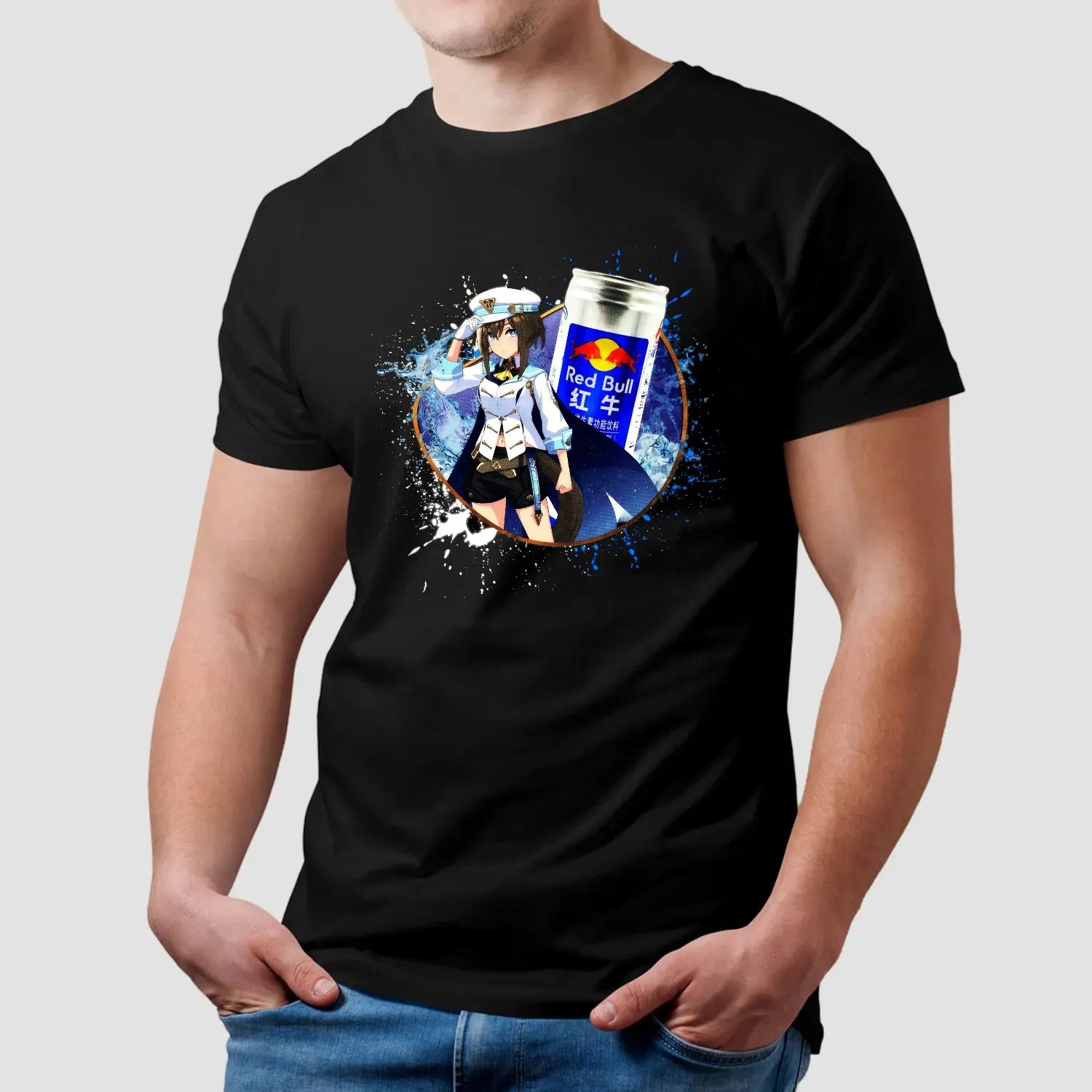 Cheval Grand Uma Musume Pretty Derby Red Bull Blue Extra Energy China Anime T Shirt