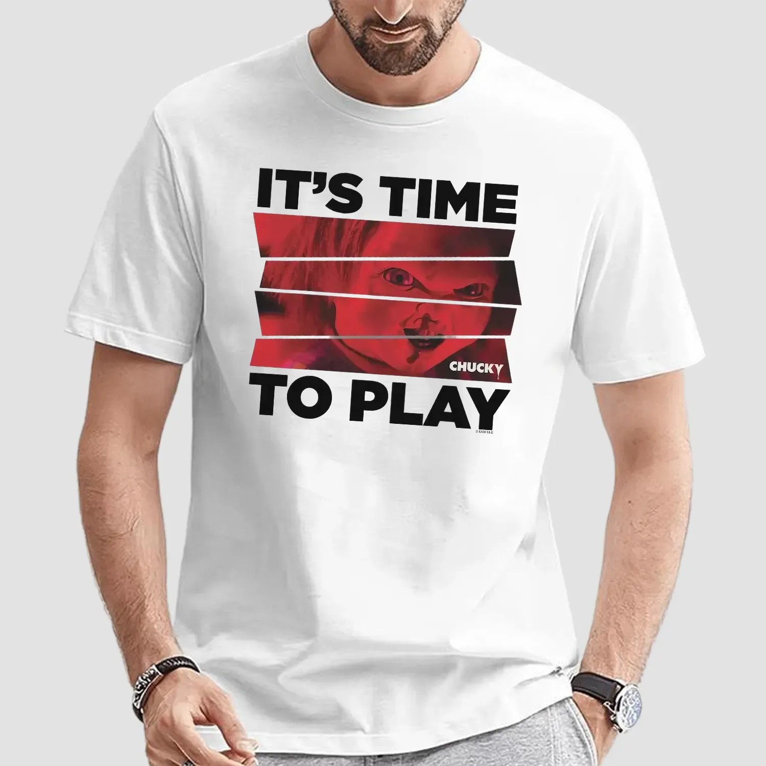 Chucky Time To Play Red Photo Horror Movie T Shirt