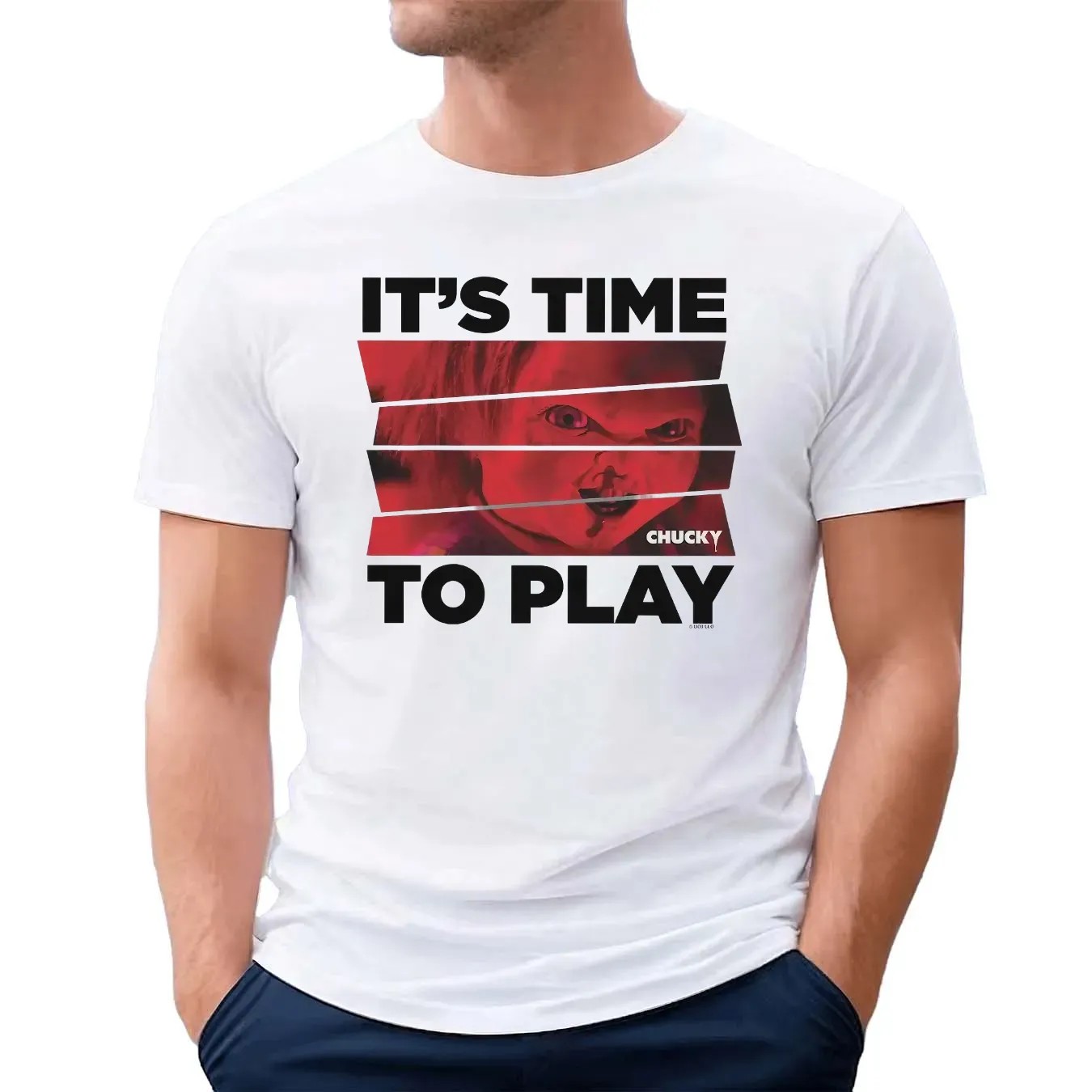 Chucky Time To Play Red Photo Horror Movie T Shirt