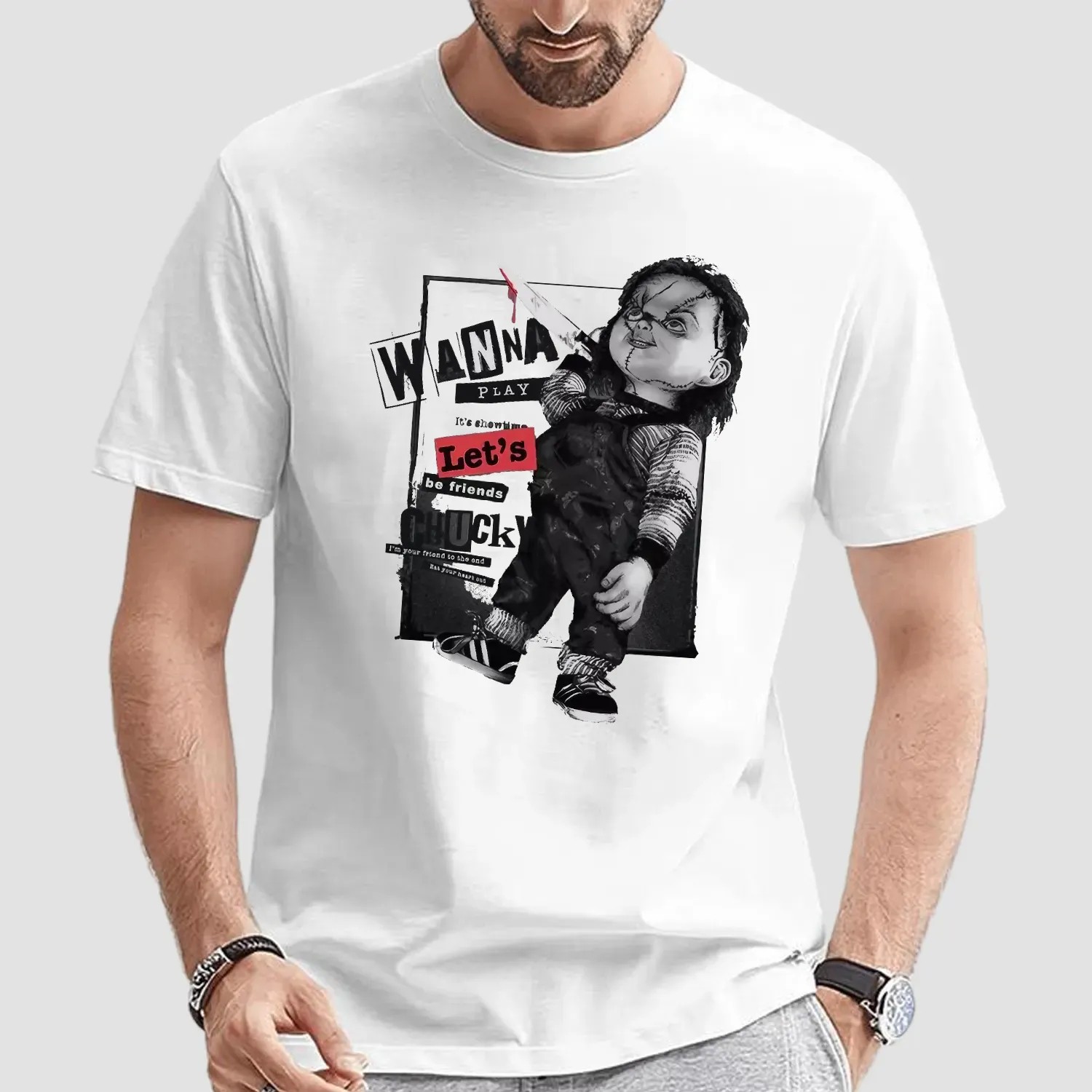 Chucky Wanna Play Let's Be Friends I'm Friend To The End T Shirt