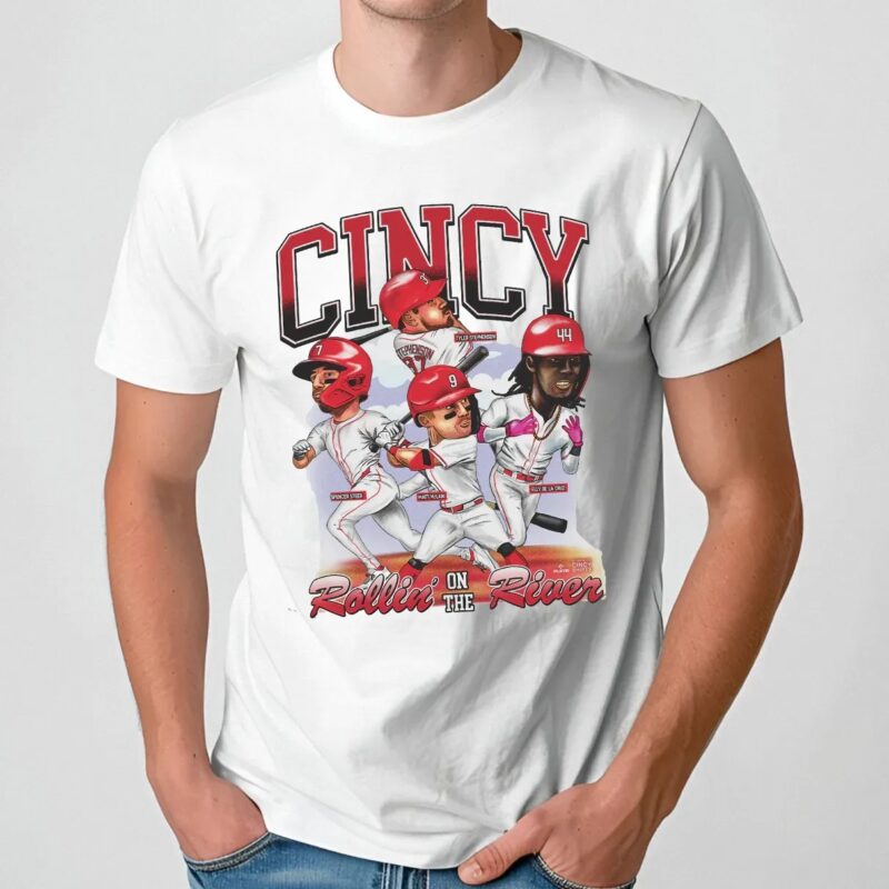Cincinnati Baseball Rollin' On The River Catrice Bootleg T Shirt