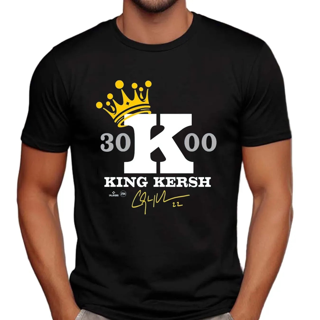Clayton Kershaw Los Angeles Dodgers King Kershaw 3000 Signature T Shirt