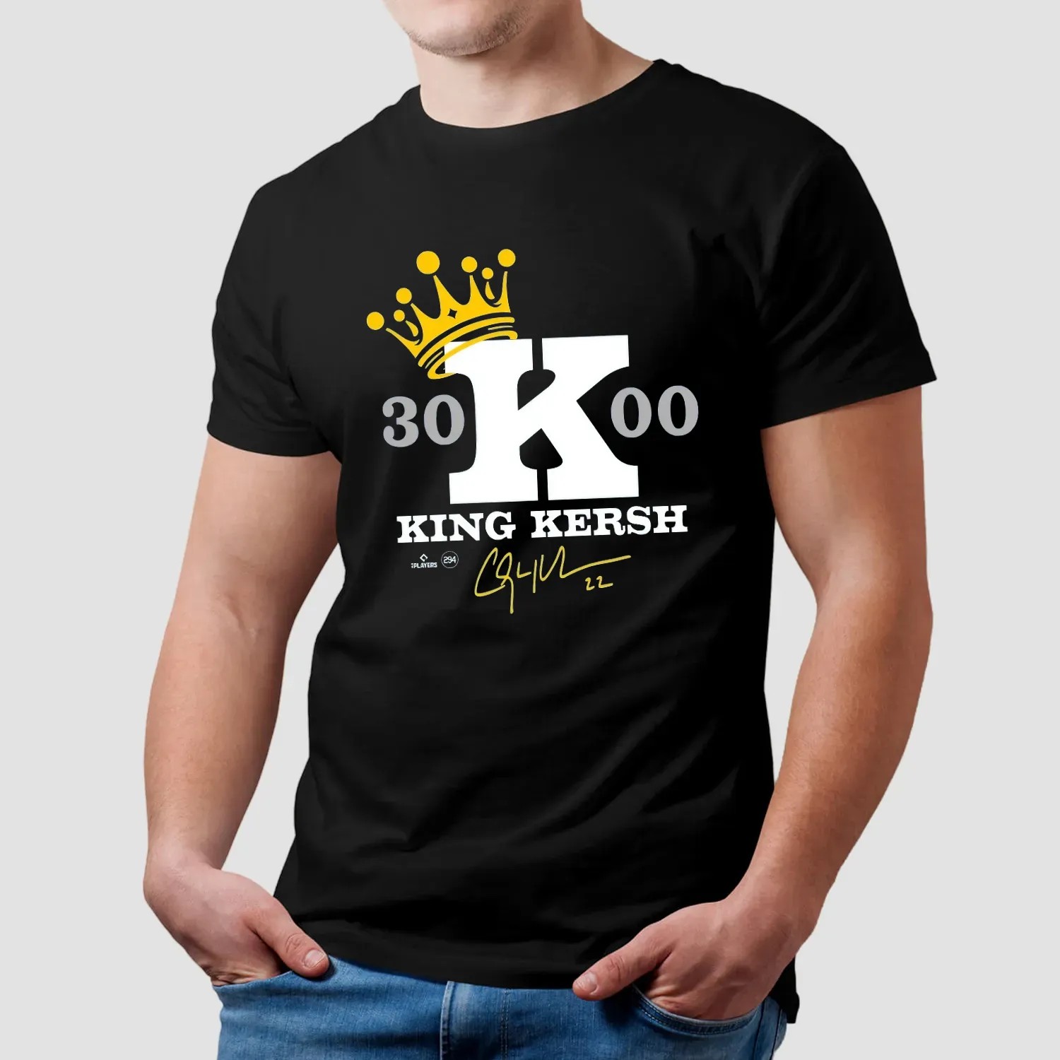 Clayton Kershaw Los Angeles Dodgers King Kershaw 3000 Signature T Shirt