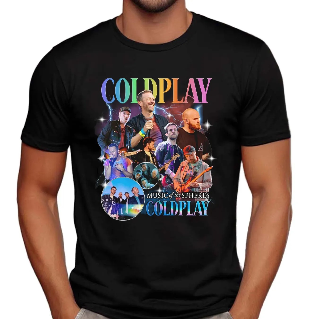 Coldplay Music of the Spheres Vintage Bootleg 2025 Cities Dates Concert T Shirt