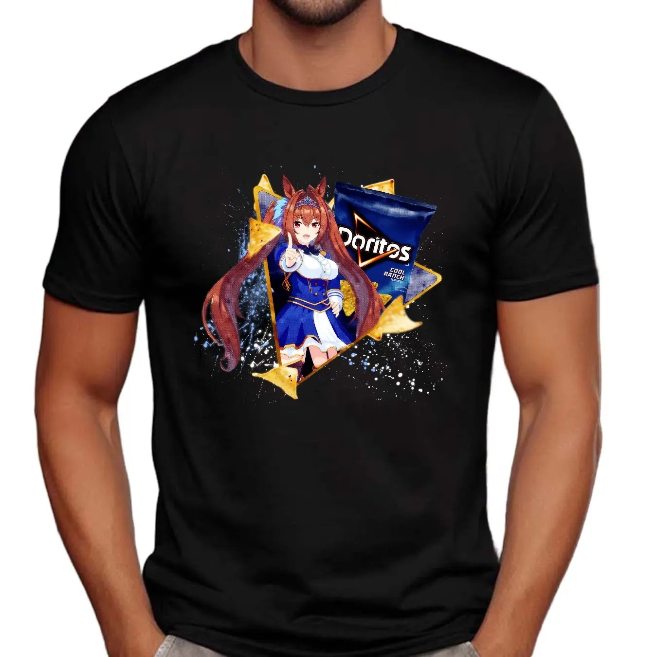 Daiwa Scarlet Uma musume Pretty Derby Doritos Cool Ranch Flavored Tortilla Chips Anime T Shirt