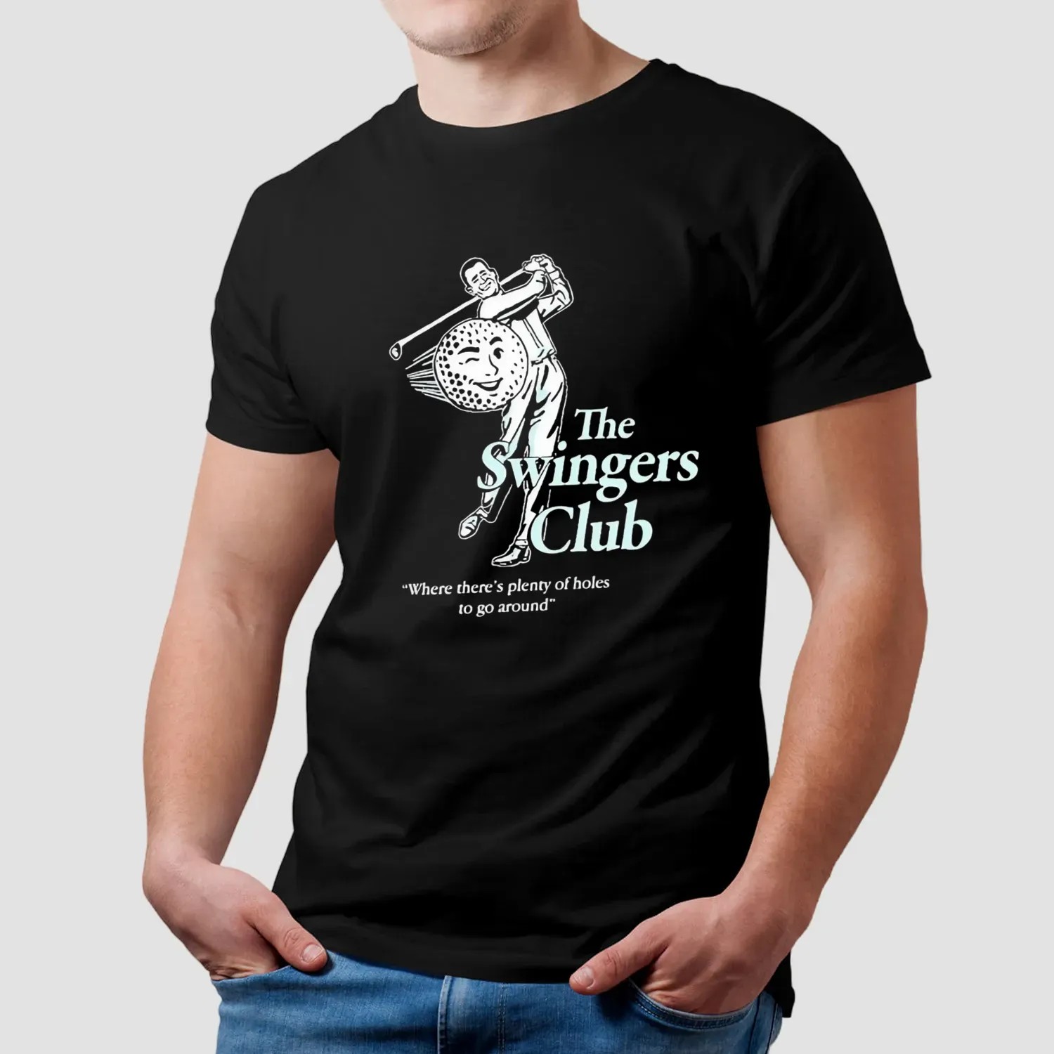 Danny Duncan The Swingers Club Where There’s Plenty Of Holes To Go Around Golf Hit Ball T Shirt