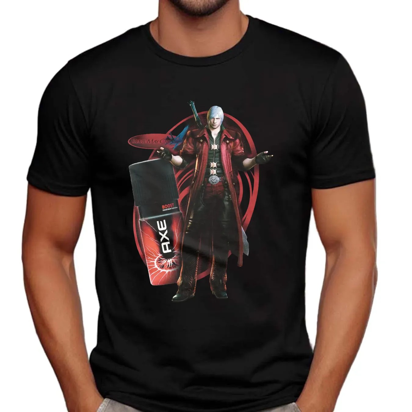 Devil May Cry 5 Dante AXE Boost Deodorant Mashup T Shirt