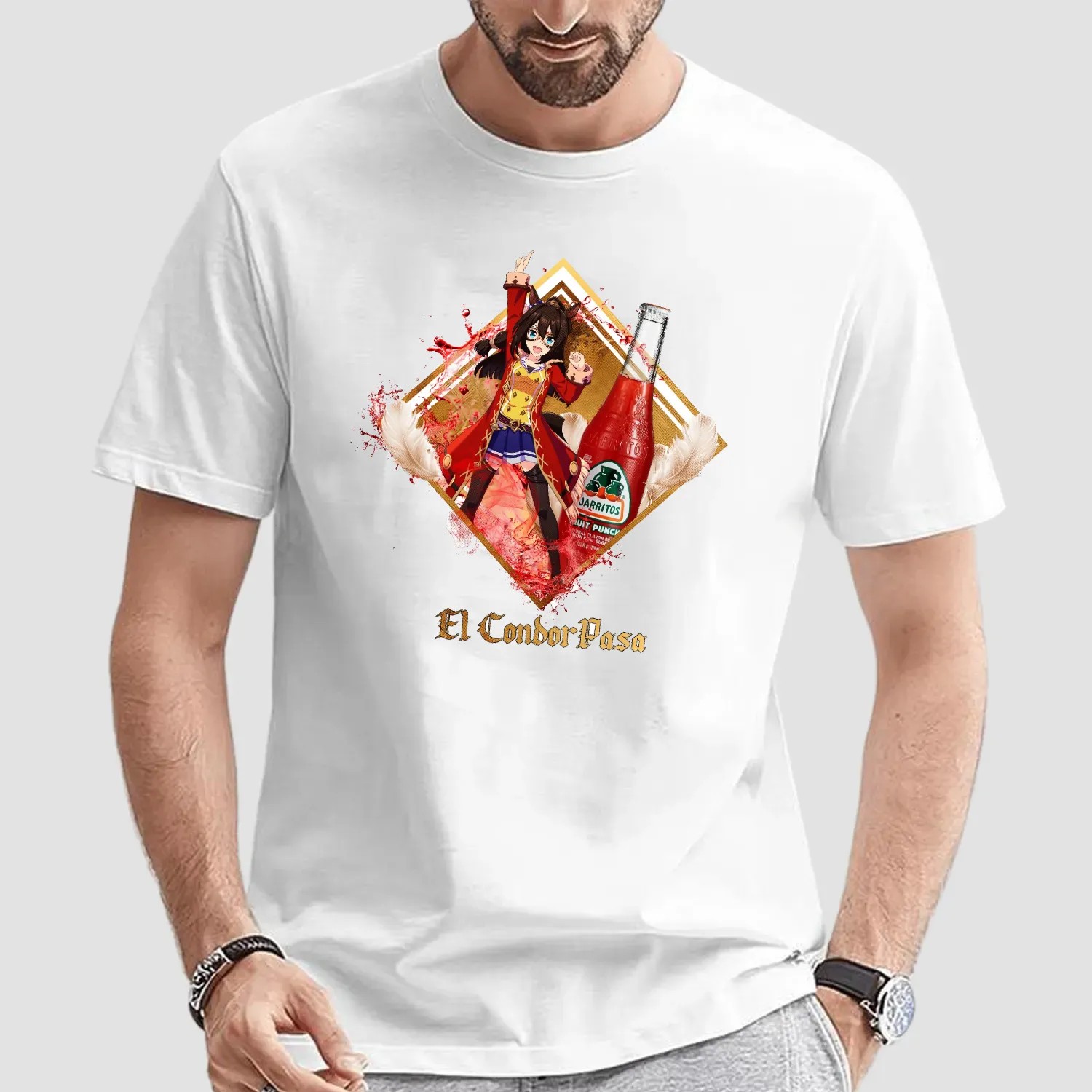 El Condor Pasa Uma Musume Jarritos Fruit Punch Soda Mashup T Shirt